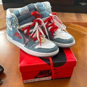 Nike Blue and White Sneakers